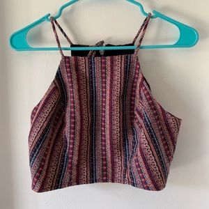 Shoulderless crop top